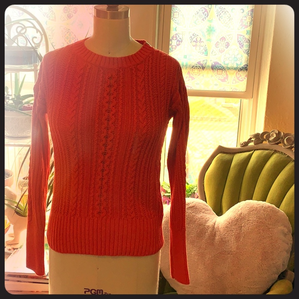 Red J Crew sweater